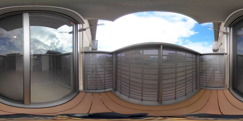 パノラマ画像バルコニー