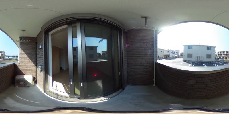 パノラマ画像バルコニー