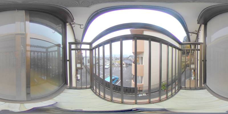 パノラマ画像バルコニー