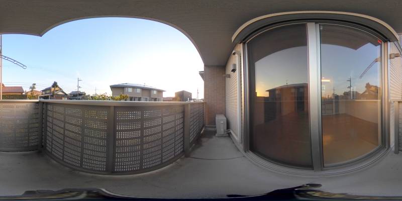 パノラマ画像バルコニー