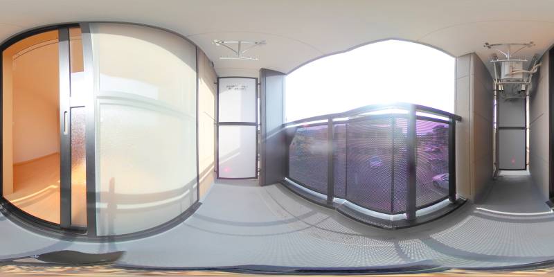 パノラマ画像バルコニー