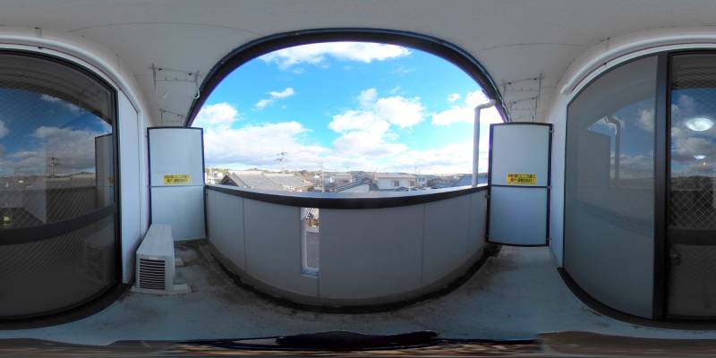 パノラマ画像バルコニー