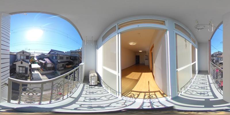 パノラマ画像バルコニー