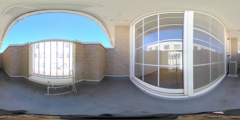 パノラマ画像バルコニー