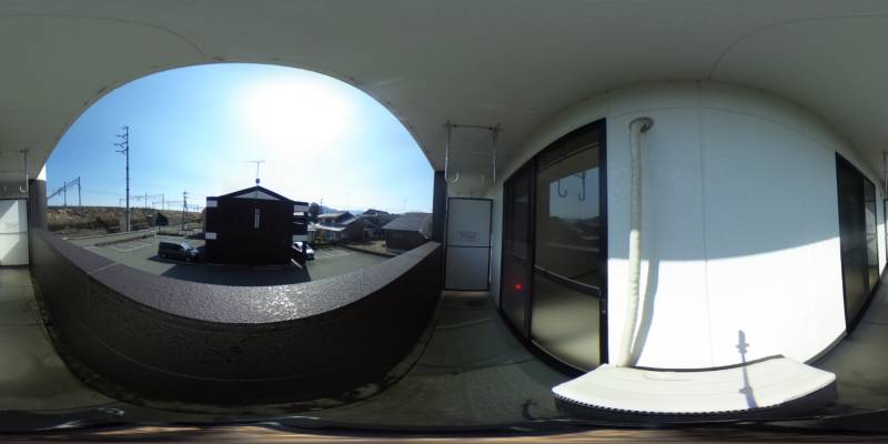 パノラマ画像バルコニー