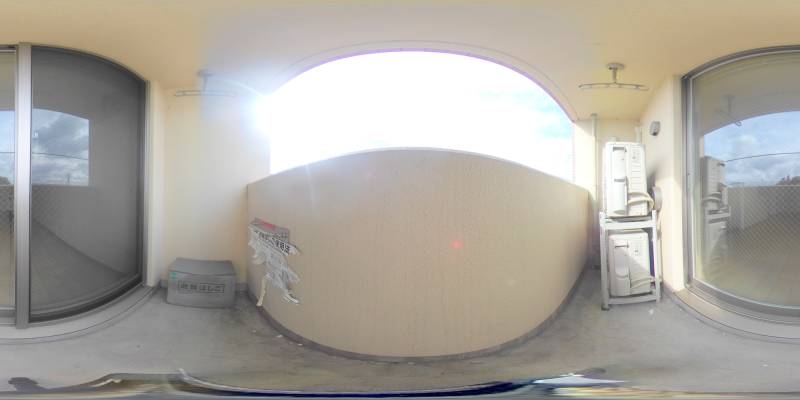 パノラマ画像バルコニー