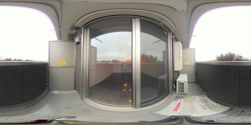 パノラマ画像バルコニー