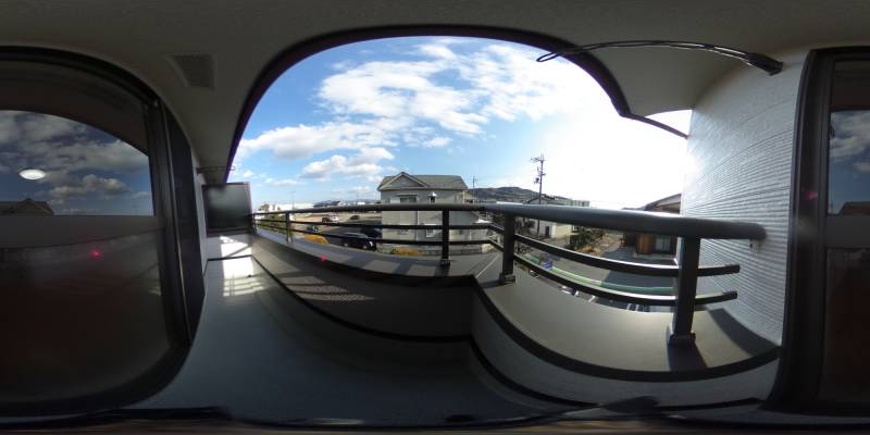 パノラマ画像バルコニー