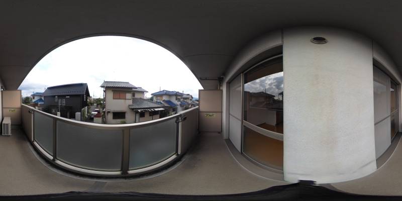 パノラマ画像バルコニー