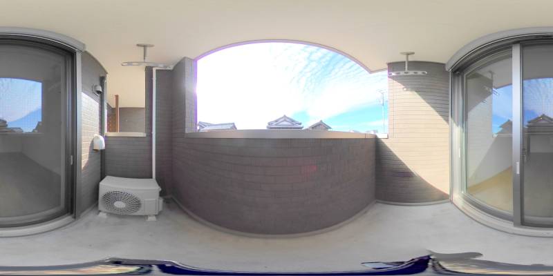 パノラマ画像バルコニー