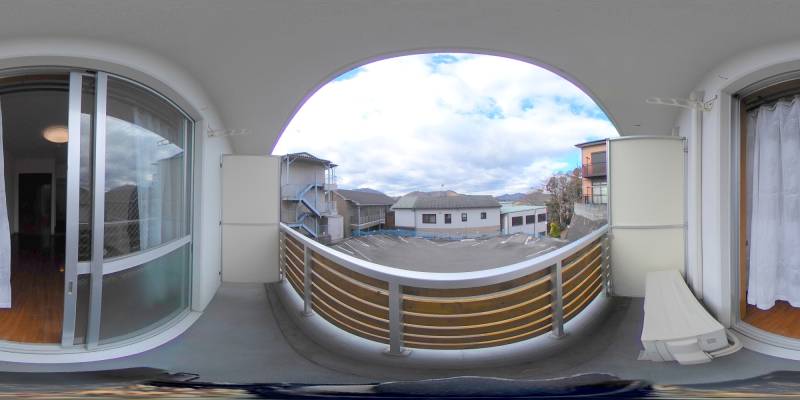パノラマ画像バルコニー