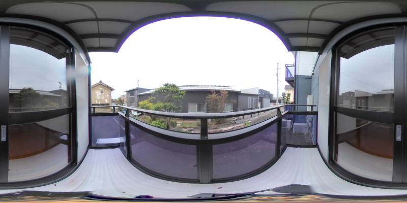 パノラマ画像バルコニー