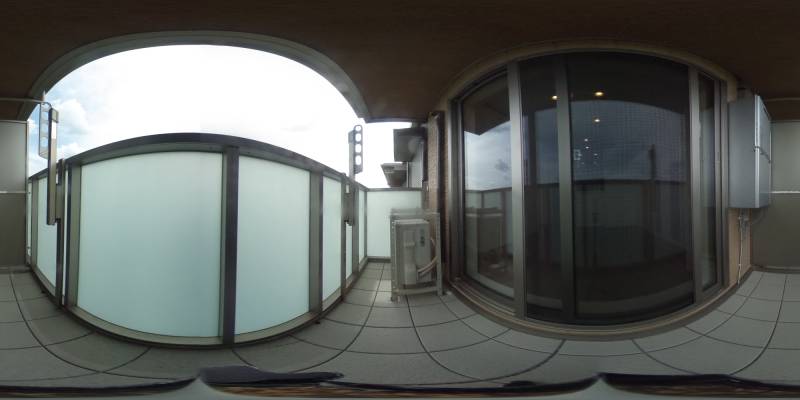 パノラマ画像バルコニー