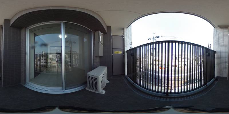 パノラマ画像バルコニー