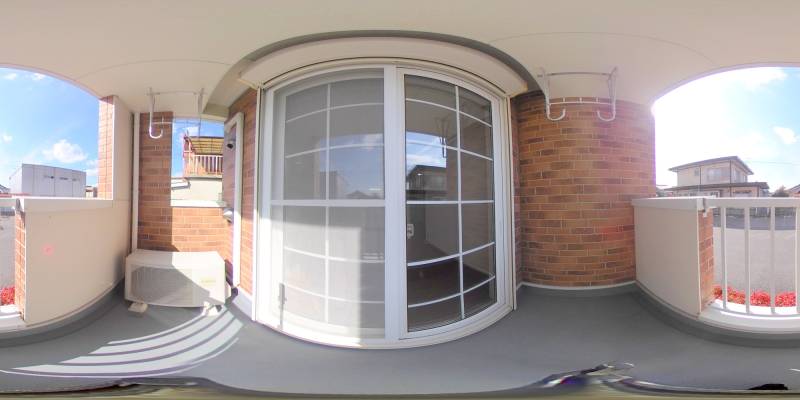 パノラマ画像バルコニー