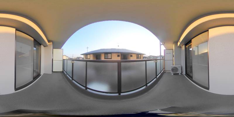 パノラマ画像バルコニー