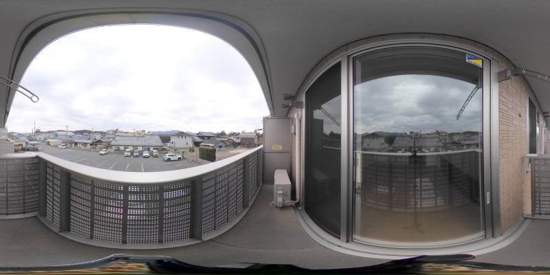 パノラマ画像バルコニー