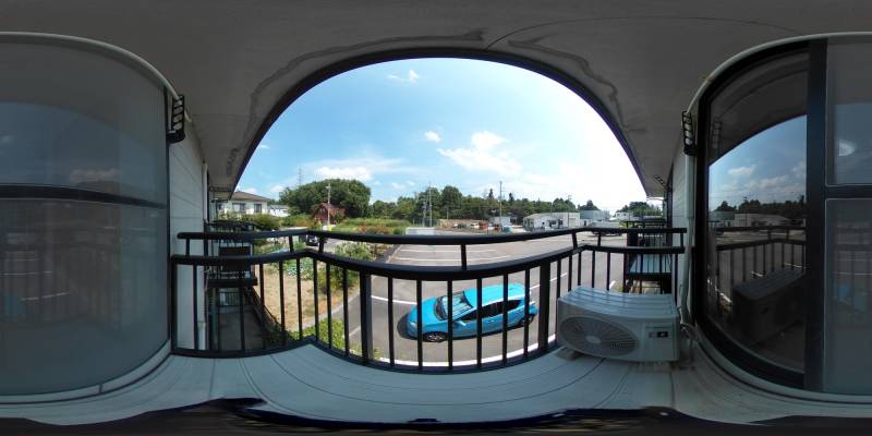 パノラマ画像バルコニー