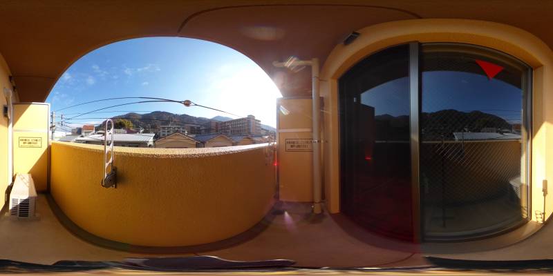 パノラマ画像バルコニー