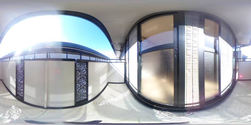 パノラマ画像バルコニー