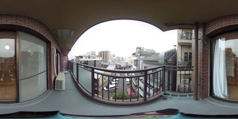 パノラマ画像バルコニー