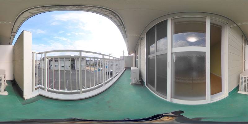 パノラマ画像バルコニー