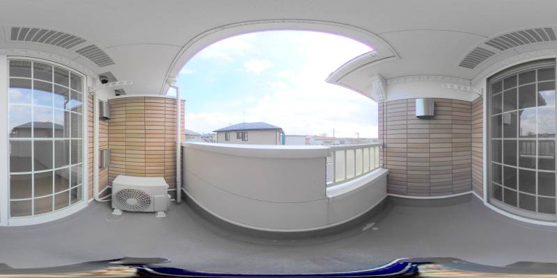 パノラマ画像バルコニー