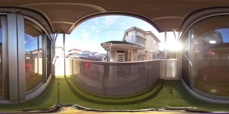 パノラマ画像バルコニー