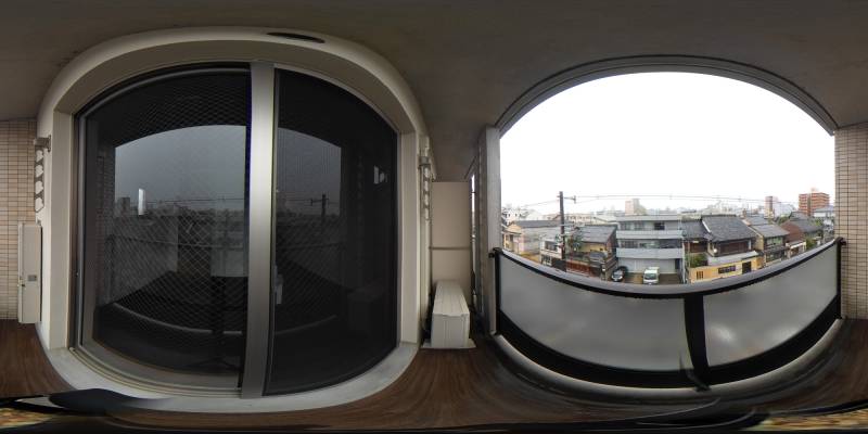 パノラマ画像バルコニー