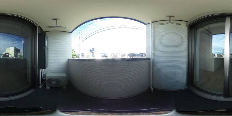 パノラマ画像バルコニー