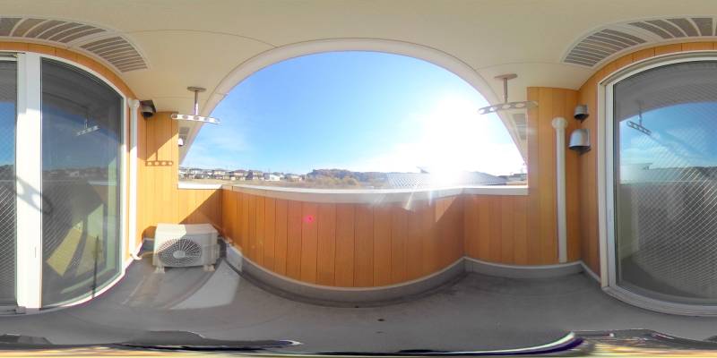 パノラマ画像バルコニー