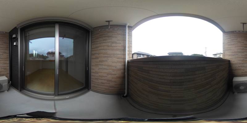 パノラマ画像バルコニー