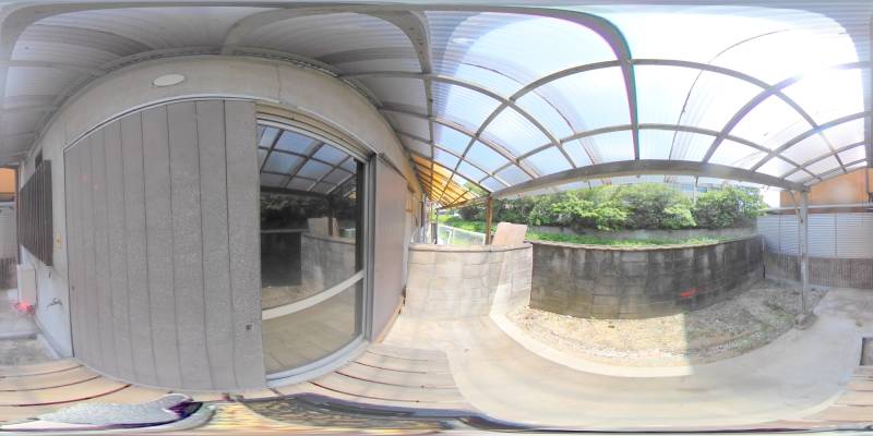 パノラマ画像庭