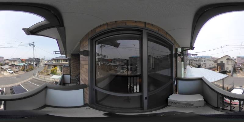 パノラマ画像バルコニー