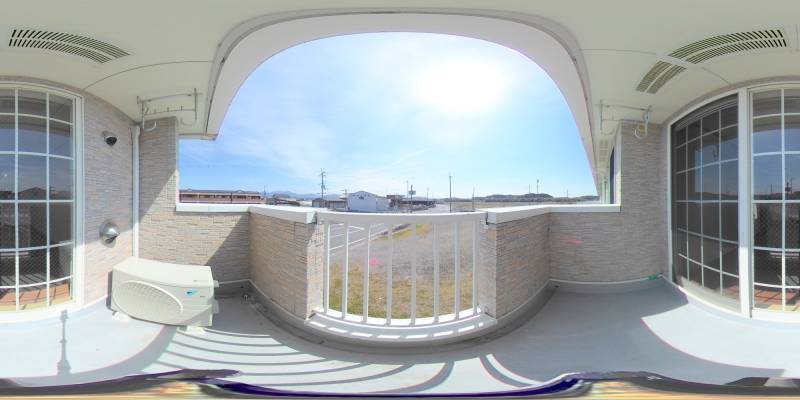 パノラマ画像バルコニー