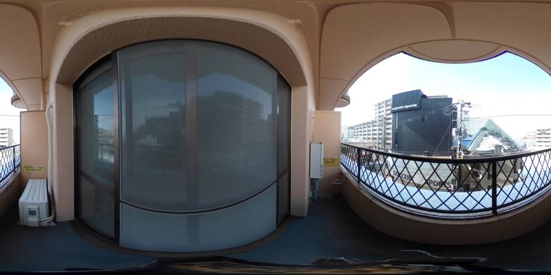 パノラマ画像バルコニー