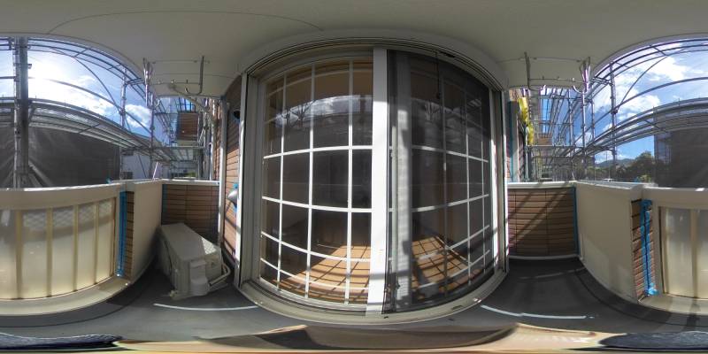 パノラマ画像バルコニー