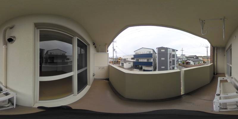 パノラマ画像バルコニー