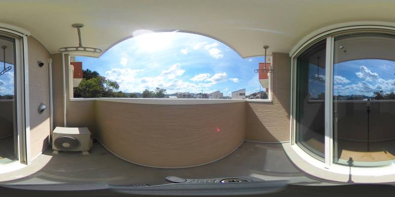 パノラマ画像バルコニー