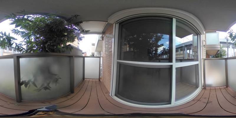 パノラマ画像バルコニー