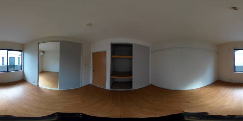 パノラマ画像寝室