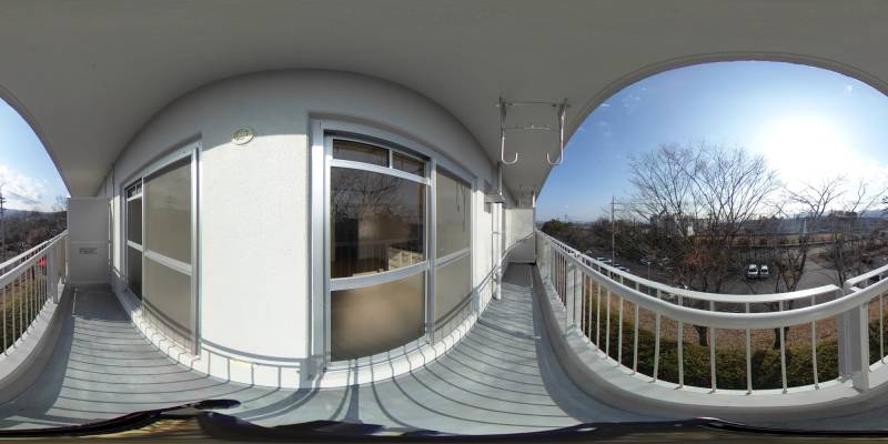 パノラマ画像バルコニー