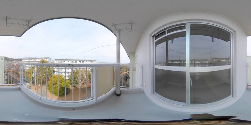 パノラマ画像バルコニー