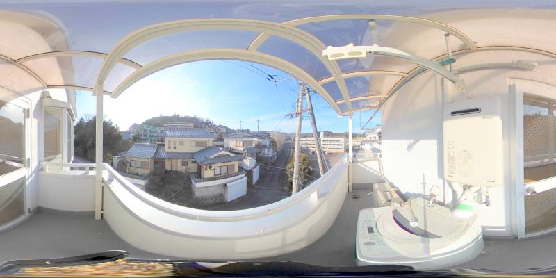 パノラマ画像バルコニー