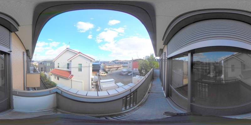 パノラマ画像バルコニー