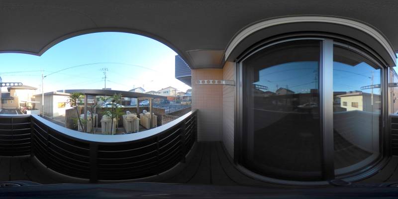 パノラマ画像バルコニー