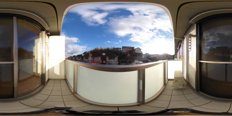 パノラマ画像バルコニー