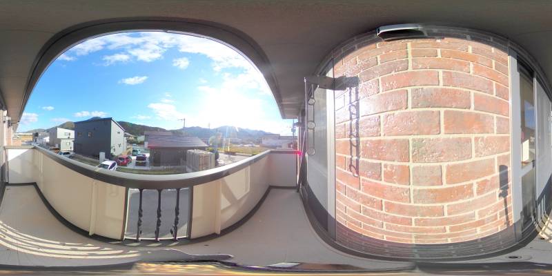 パノラマ画像バルコニー