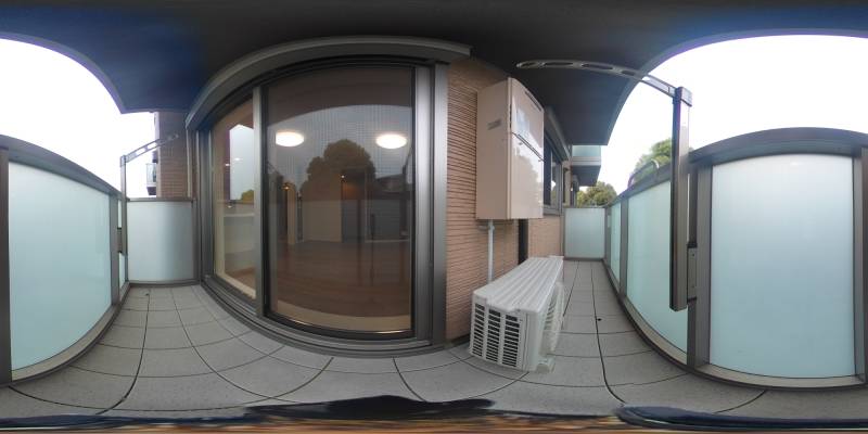 パノラマ画像バルコニー