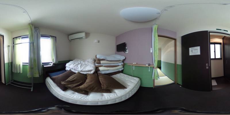 パノラマ画像寝室